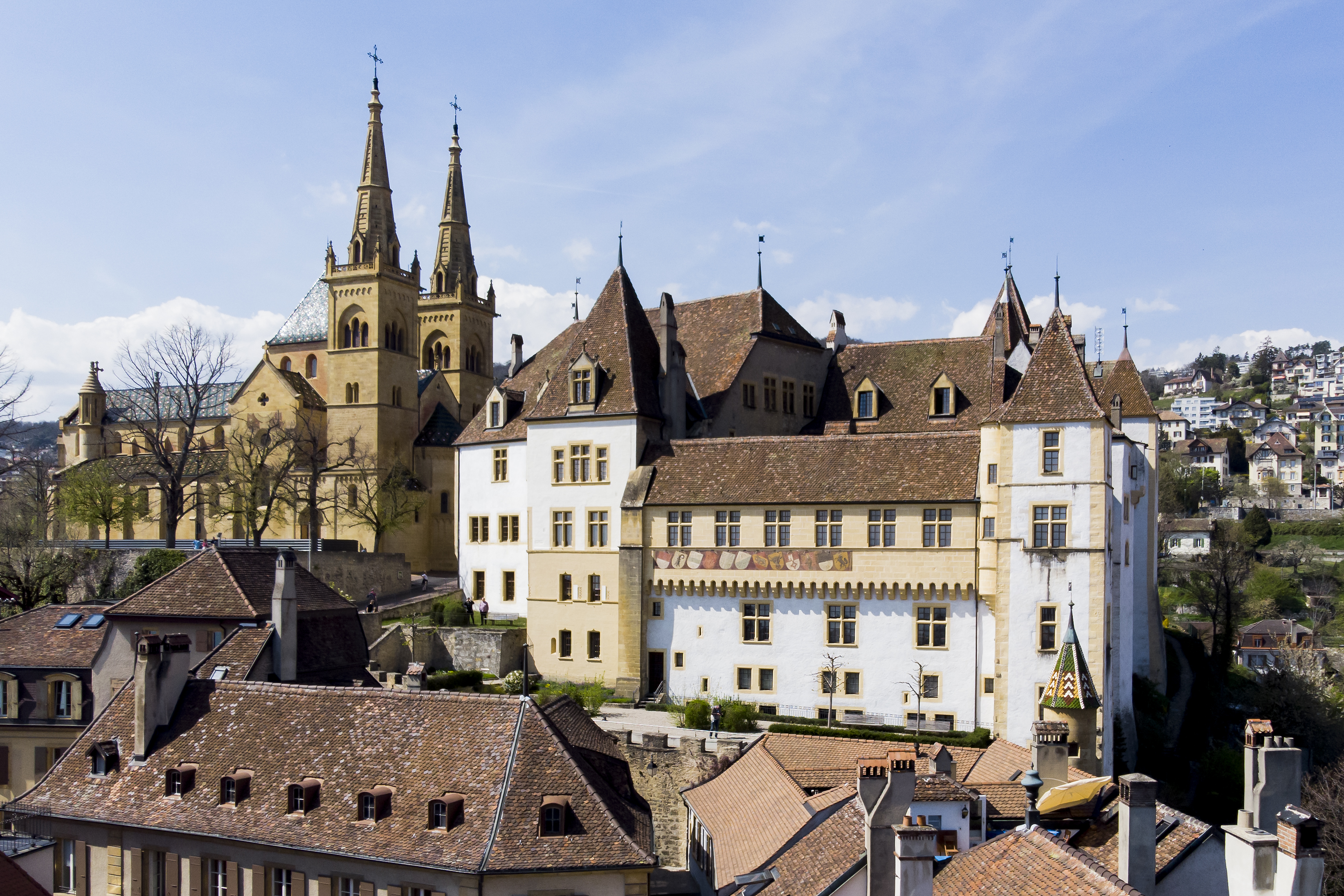 Le château de Neuchâtel, avril 2019.