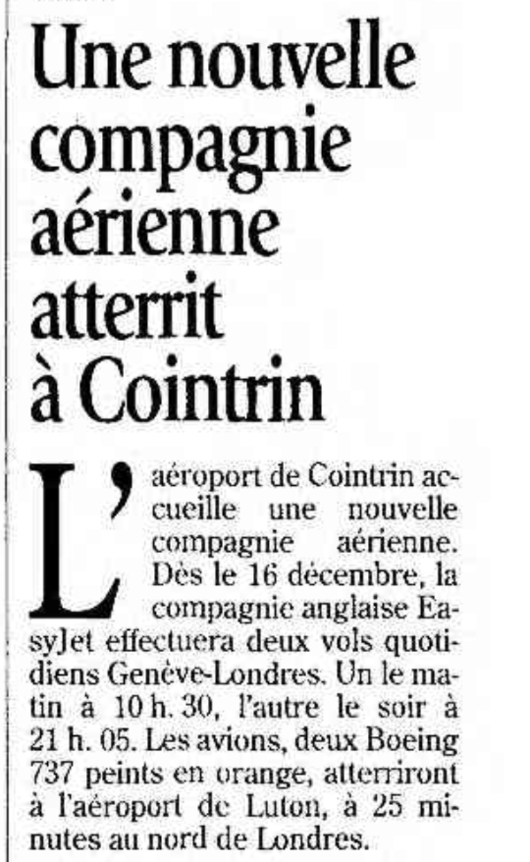 Archives du Journal de Genève, le 10 décembre 1997