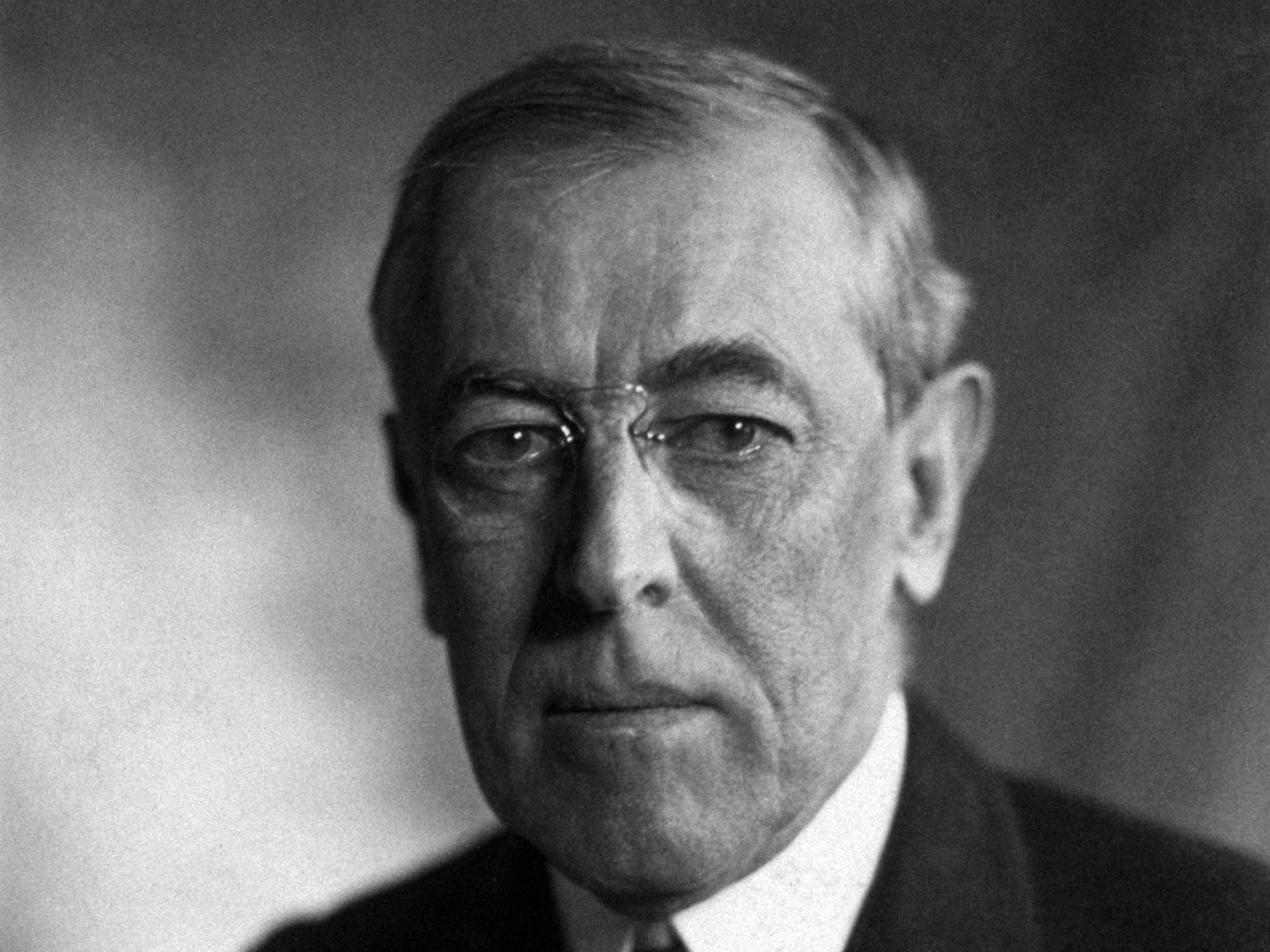 Le président américain Woodrow Wilson en 1919.